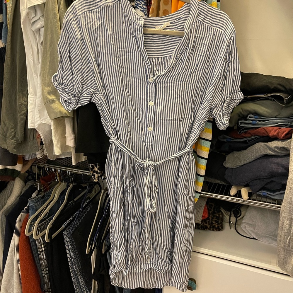 Striped tie dress